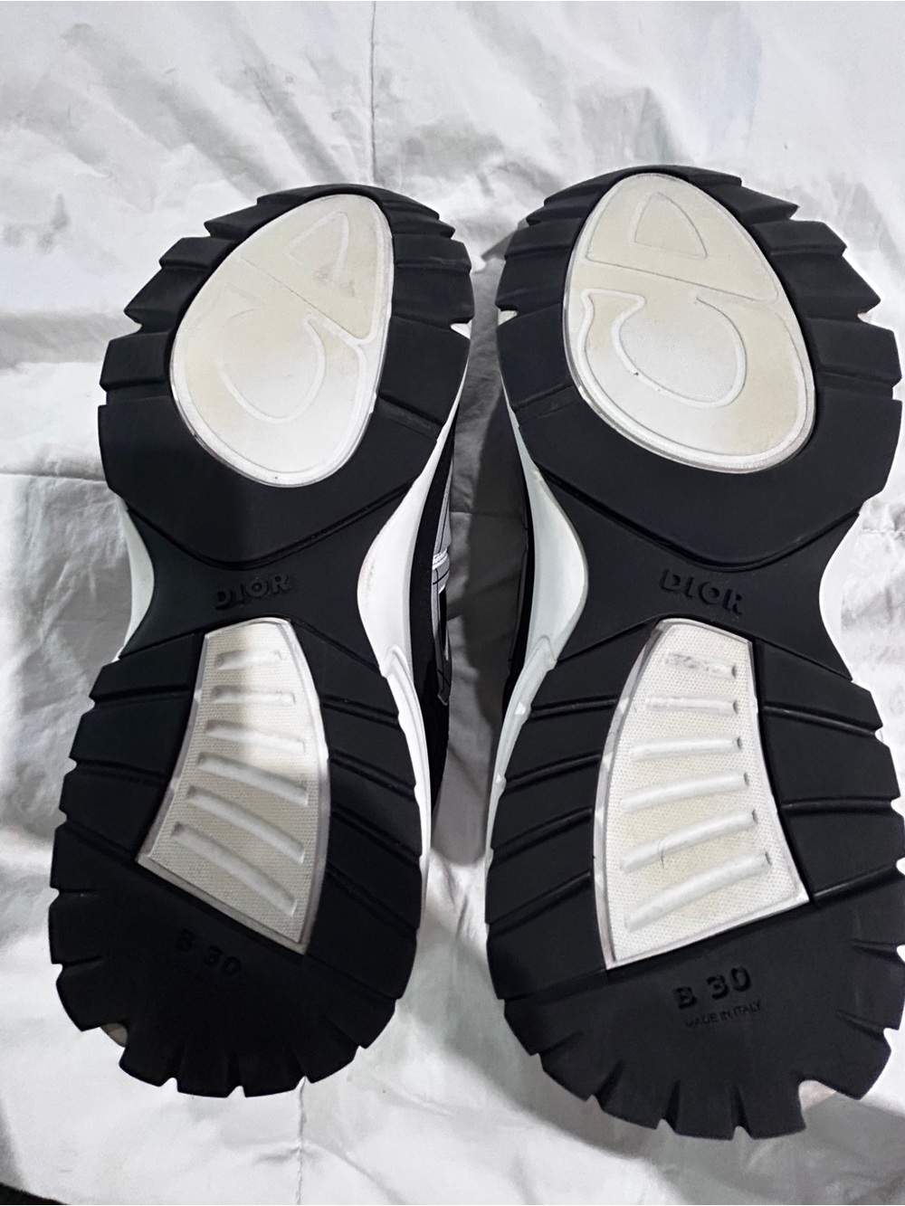 Dior Men's Black & White Runner Sneaker - Picture 7 of 8